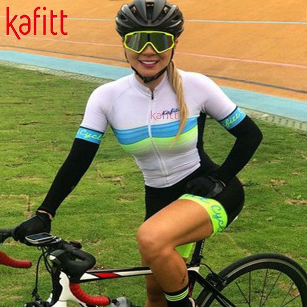 

racing sets kaffert 2021 girl cycling clothes sister team sweatshirt tights jumpsuit shorts overall suit, Black;blue