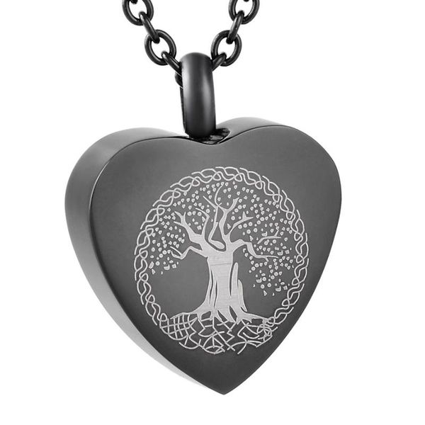 

pendant necklaces cmj9810 pvd plated 4 color heart premium stainless steel cremation urn necklace keepsake, Silver