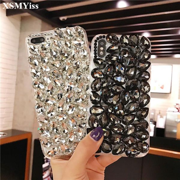 

for huawei p40 p20 p30 pro lite mate 30 20 glitter diamond crystal rhinestone phone case soft bling back cover cell cases