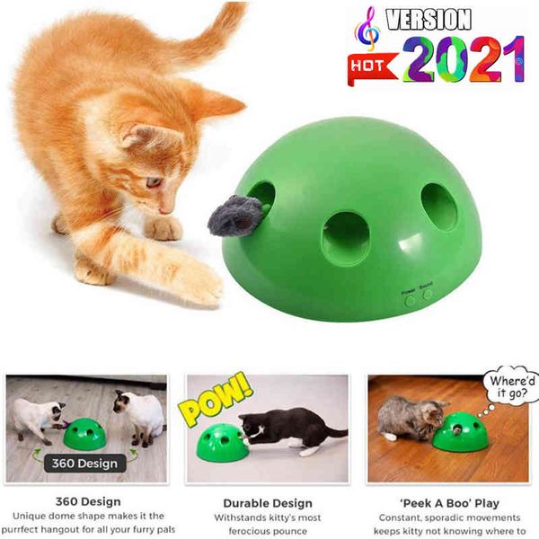 Criativo animal de estimação elétrico engraçado bandeja de gato treinamento dispositivo de arranhar mouse brinquedo interativo jogo de quebra-cabeça emocionante