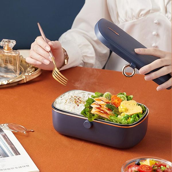 

rice cookers 900ml electric lunch box cooker portable heating constant temperature office food warmer container 220v