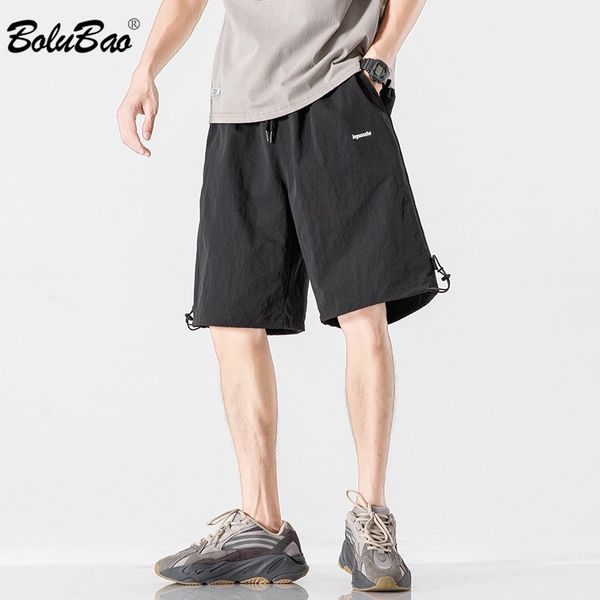 

bolubao mens summer cargo shorts fashion knee length drawstring men shorts plus size 5xl 210518, White;black