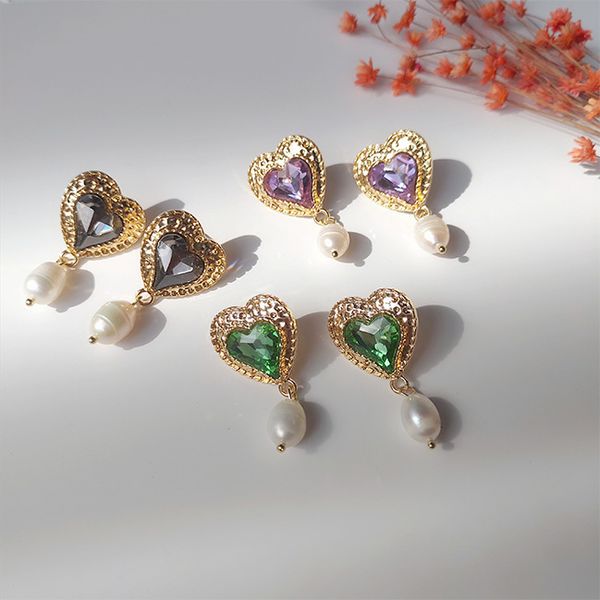 

special offer 70% off luxury jewelry s925 silver needle french new pearl baroque water drop love personality court earrings female, Golden;silver