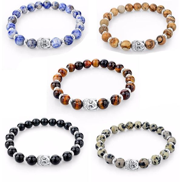 

beaded, strands turkish jewelry buddha armband silver men chakra bracelets & bangles natural stone beaded bracelet for women tiger beads gif, Black
