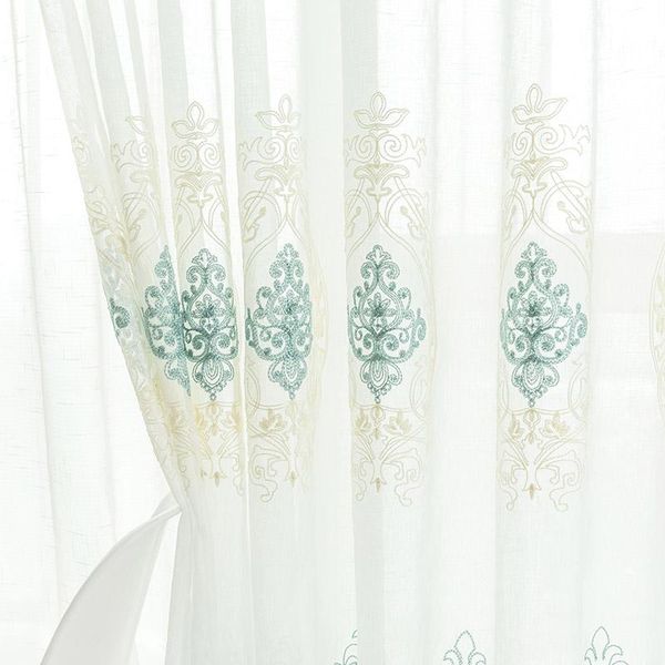 

curtain & drapes luxury europe white curtains for living room bedroom embroidered tulle sheer kitchen window