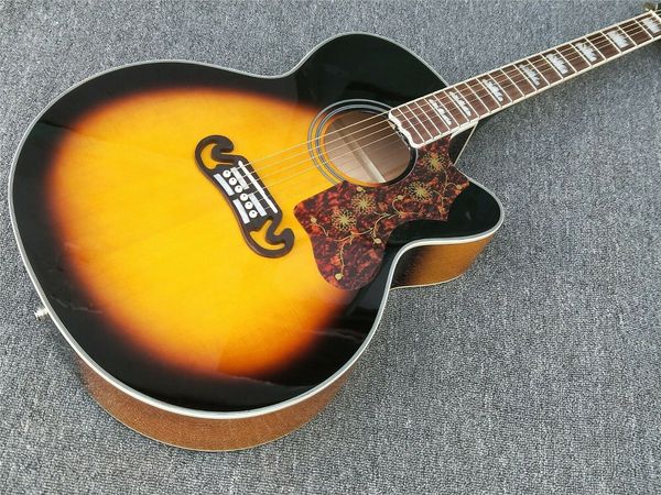 

sunburst cutaway 43 inches acoustic guitar maple body rosewood fingerboard