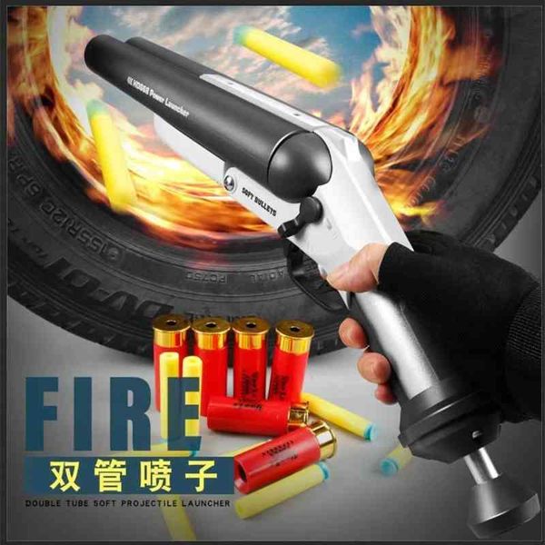 

659823eat chicken s686 double barrel shell throwing soft sun laifu handgun model boy toy gun