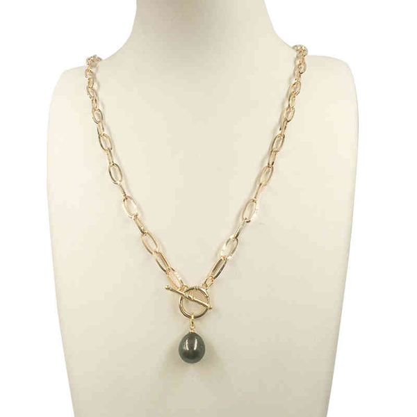 

16-24 inch ,nature tahitian baroque sea salt pearl choker necklace ,stainls steel with real gold plating chain for women, Silver