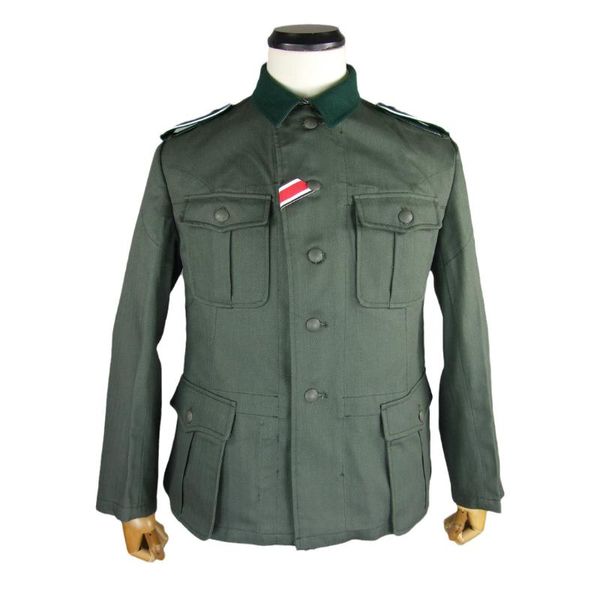 

men's tracksuits wwii german em soldier hbt m36 field tunic jacket, Gray