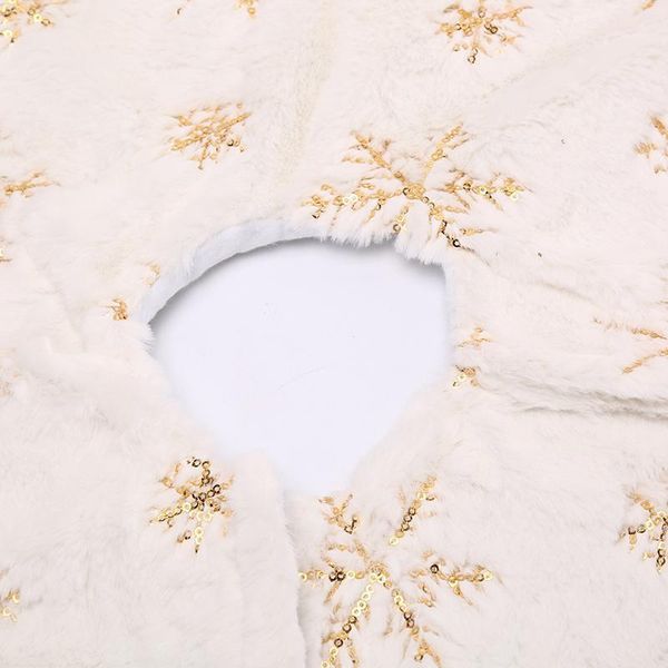 

christmas decorations white plush snowflake tree skirt