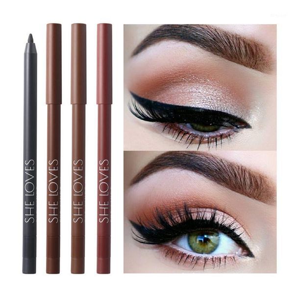 

professional eyeliner pen black double head 24 hours long-lasting waterproof eye makeup beauty colorful cosmetic esay to wear1