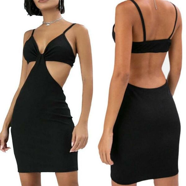 

casual dresses womens sleeveless v neck mini dress slim bodycon pencil short sundress clubwear, Black;gray