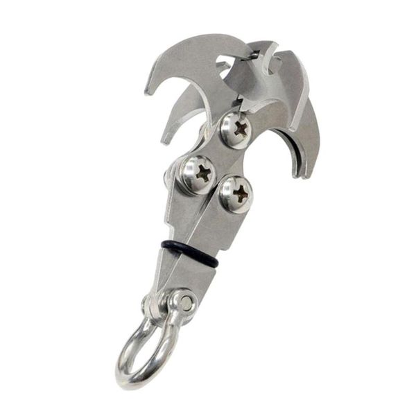 

cords, slings and webbing outdoor climbing claw carabiner rescue tool stainless steel survival folding grappling hook multifunctional