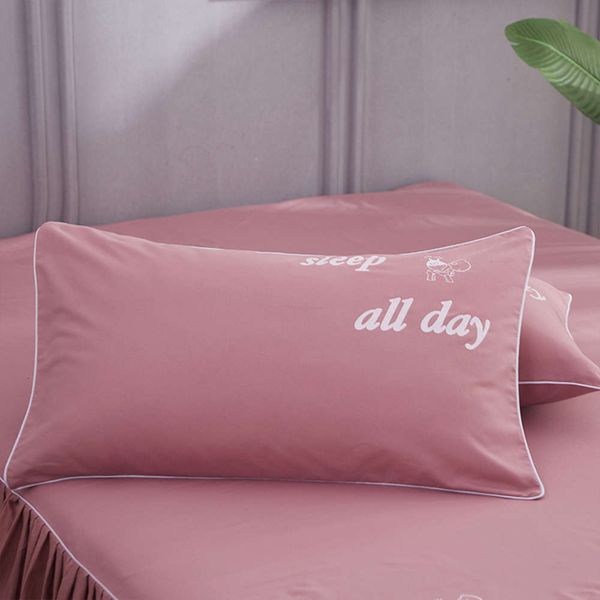 

cotton pillow case pure cotton solid color twin student dormitory 48x74cm one pair