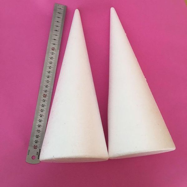 

party decoration 19-24cm/2pcs,foam solid cone,polystyrene ball styrofoam,wedding birthday christmas decoration,craft kids toy,painted props