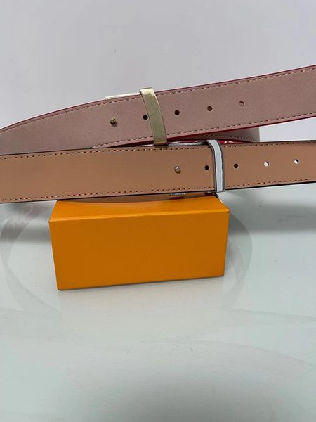 

2021 fashion big buckle genuine leather belt with box designer men women mens belts aaa208, Black;brown