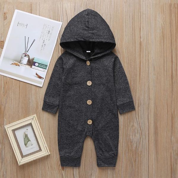 

jumpsuits hooded baby girl clothes neutral romper autumn 0 to 3 months boy toddler fall clothing for borns, Blue