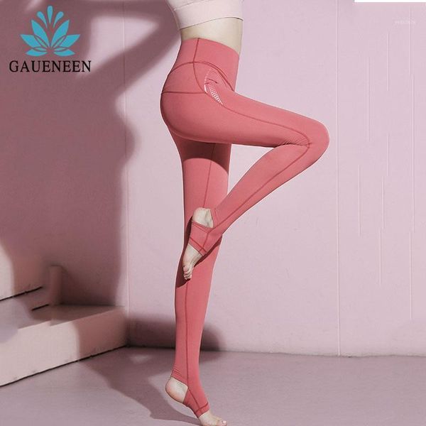 

yoga outfit gaueneen energy pants women sports tights push up leggins step on the foot slim fit elastic fitness gym leggings