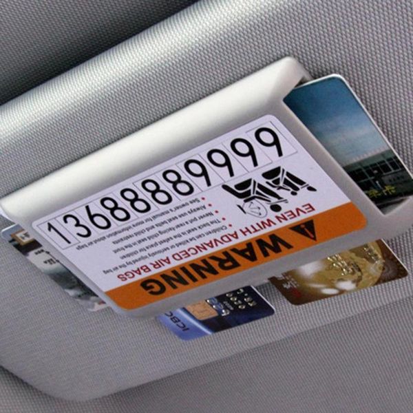 

car organizer multifunction sun visor storage box high-speed ic card clip temporary parking holder