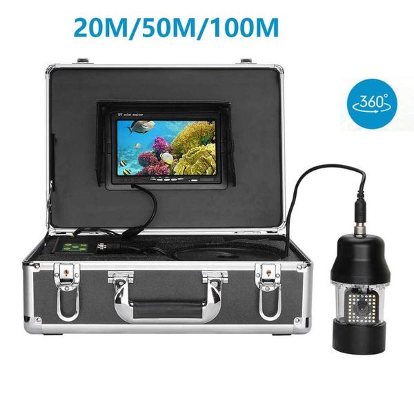 

fish finder 360Â° panning 7" monitor underwater fishing camera video for 38 led light