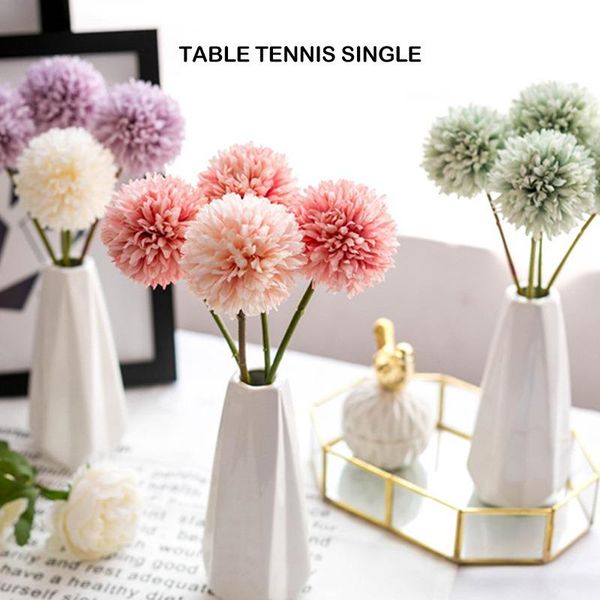 

1/3pcs bunch artificial flower bouquet silk dandelion ball fake flowers diy home widding decoration valentines day gifts decorative & wreath