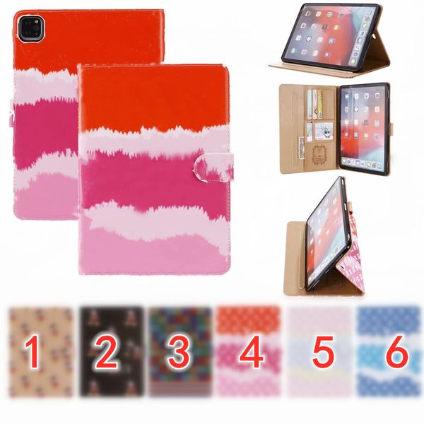 Luxus Tan Weiches Leder Portemonnaie Stand Flip Case Smart Cover mit Kartensteckplatz für iPad 9.7 Air 2 3 4 5 6 7 Air2 Pro 10.5 Mini