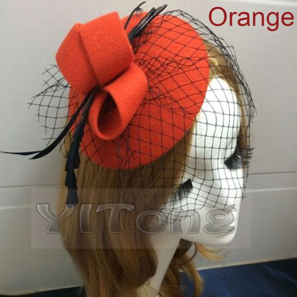 

NEW Fashion Lady Girl Hair Clip Formal Dress Bowknot Veil Hat Fascinator Hair Clip Accessory Flower Cap High Quality