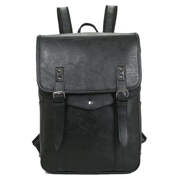 

backpack retro men's fashion pu student business lapschool computer bag