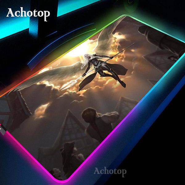 

mouse pads & wrist rests large rgb pad xxl gaming mousepad led mause gamer gathering carpet big pc desk mat with backlit