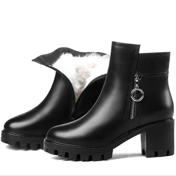 

boots 2021 winter women's short cotton shoes thick with velvet mother riding, equestrian, Black