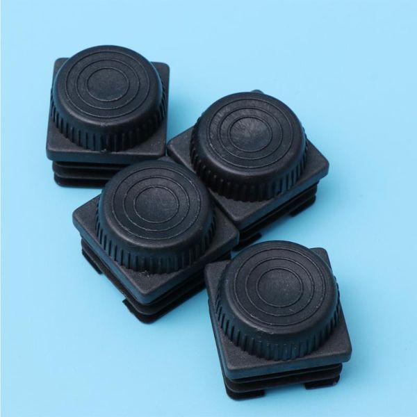 

20pcs m8 square pipe plug furniture foot mats tube cover dustproof fittings with nut and adjustable feet 35* bath