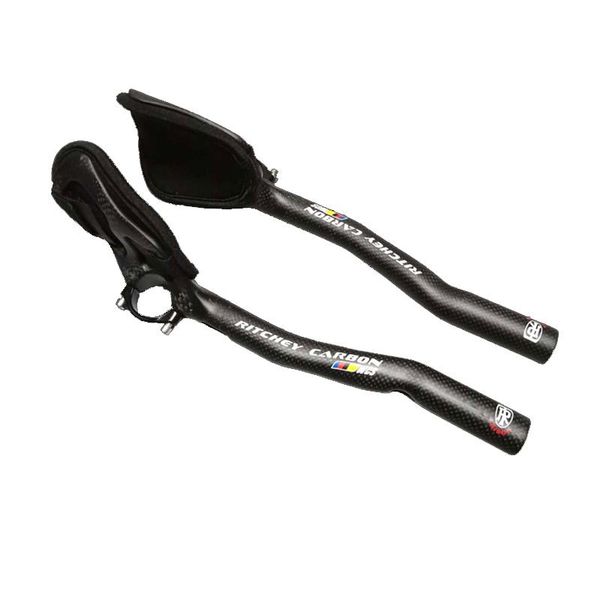

bike handlebars &components full carbon fiber road bicycle handlebar highway rest put aero handle bars trial bar 3k matte