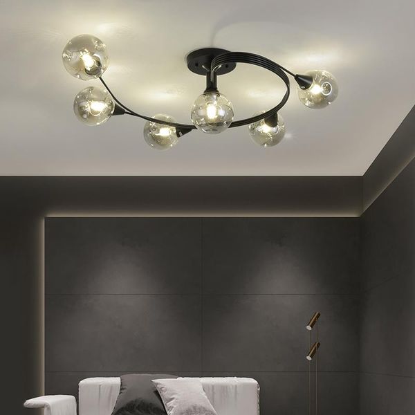 

chandeliers postmodern glass ball restaurant led living room bedroom hanging modern chandelier lighting nordic home decor lamps