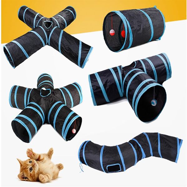 

cat toys indoor 2/3/4 5-way collapsible pet peek hole toy puppy kitty kitten