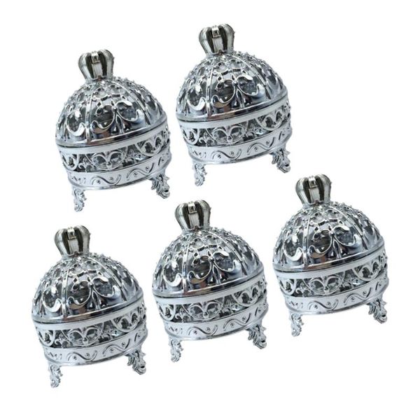 

gift wrap 5pcs round crown shape candy storage boxes creative containers for birthday wedding party (golden)
