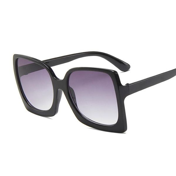 

sunglasses black gradient square women oversized big frame sun glasses female designer vintage mirror oculos, White;black