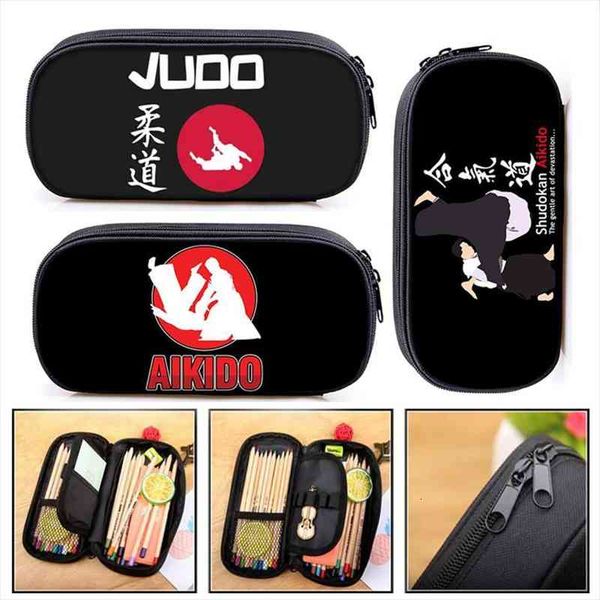 

cool martial art judo taekwondo cosmetic bag karate aikido cases pencil children school supplies case kids box