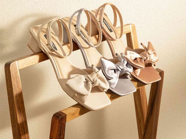 

sandals sweet powder summer all-match word with open toe thick heel sandals bow high heels wk8d, Black