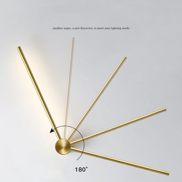 

wall lamp modern luxury copper led lamps bedroom bedsides minimalism lights living room decoration indoor lighting mirror