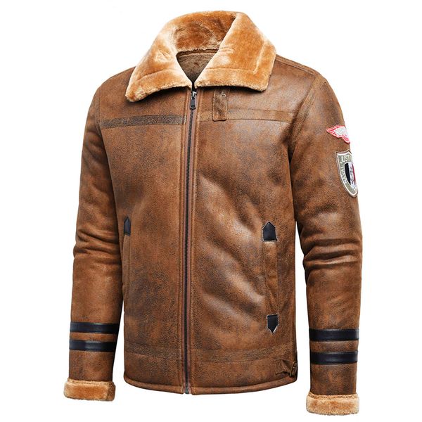 

men's polar leather et, fashion clothing, retro style, classic, casual, firefighter, autumn, Black;brown