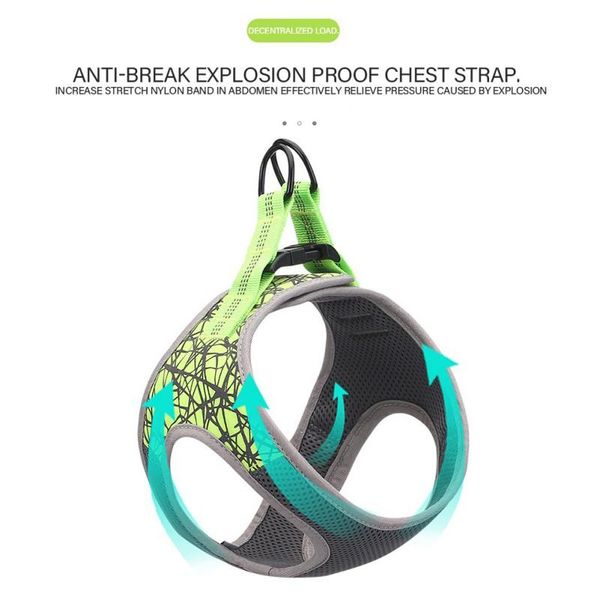 

dog collars & leashes hand holding rope strap reflective durable comfortable vest chest nylon material adjustable pet supplies