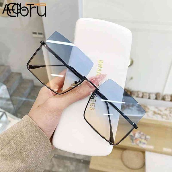 

elbru retro semi-rimless metal sunglasses oversized square sungshades men brand designer sun glasses colorful eyewear for women, White;black