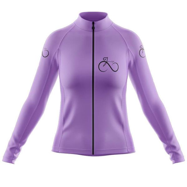 

2022 new cycling long sleeve jersey-bike-forever spring and autumn cycle jersey or winter thermal fleece v2, Black