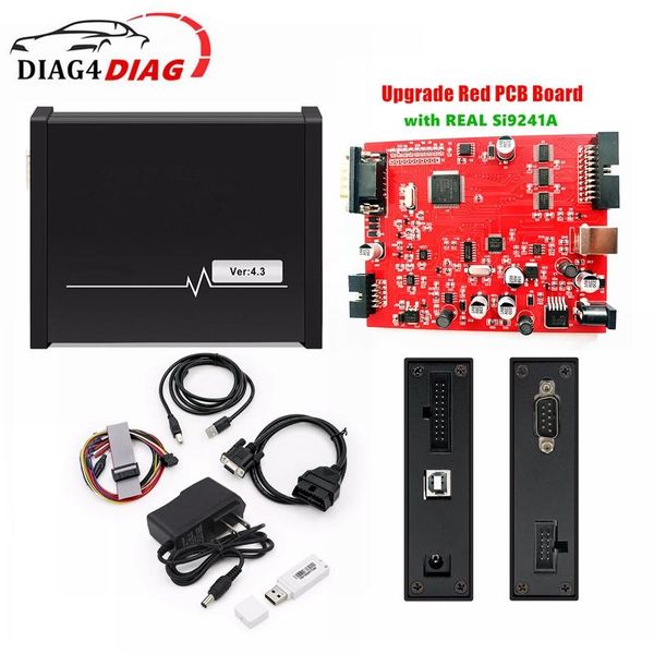 

code readers & scan tools red pcb board piasini engineering master v4.3 serial suite ecu programmer with usb dongle no need activated