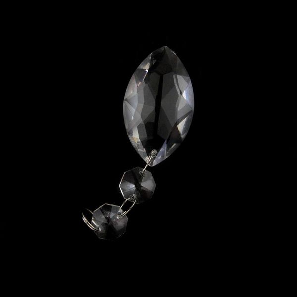 

5pcs/lot 50mm clear crystal prisms glass chandelier faceted teardrop pendants 3.9 inch long