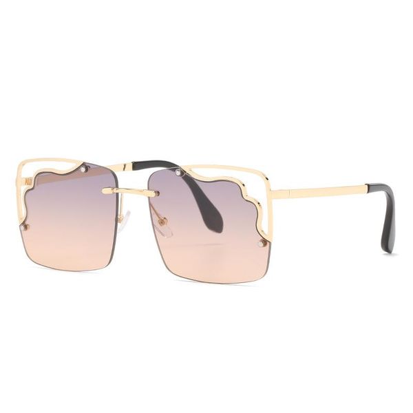 

sunglasses fashion square women hollow vintage clear ocean gradient lens eyewear trending men sun glasses shades uv400, White;black