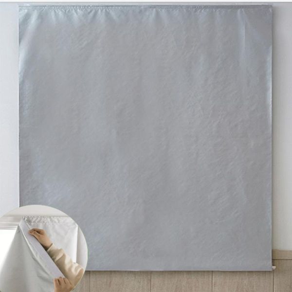 

curtain & drapes window curtains blackout for bedroom silver treatments self-adhesive room darkening sun light blocking 2 panel