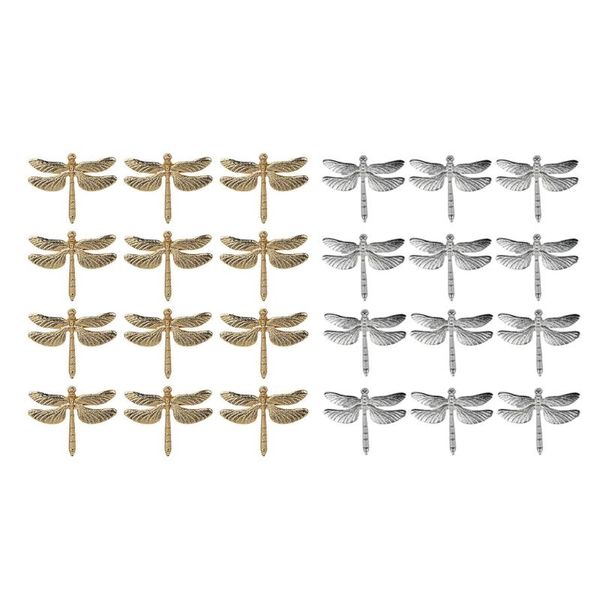 

napkin rings 13ma 12 pcs dragonfly rings, buckle silver ring for el weddi