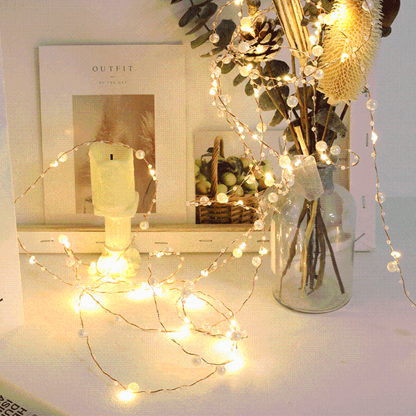 

strings led light string fairy garland jewelry style battery power christmas wedding party bedroom living room decoration