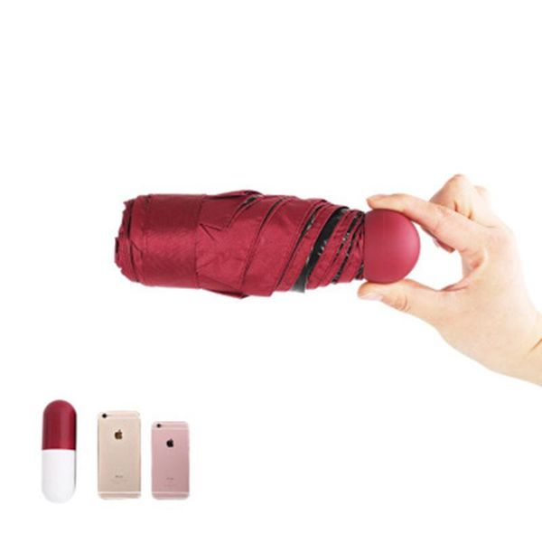 

umbrellas super mini clear women umbrella pocket anti-uv windproof 5 fold cute compact rain u5b105
